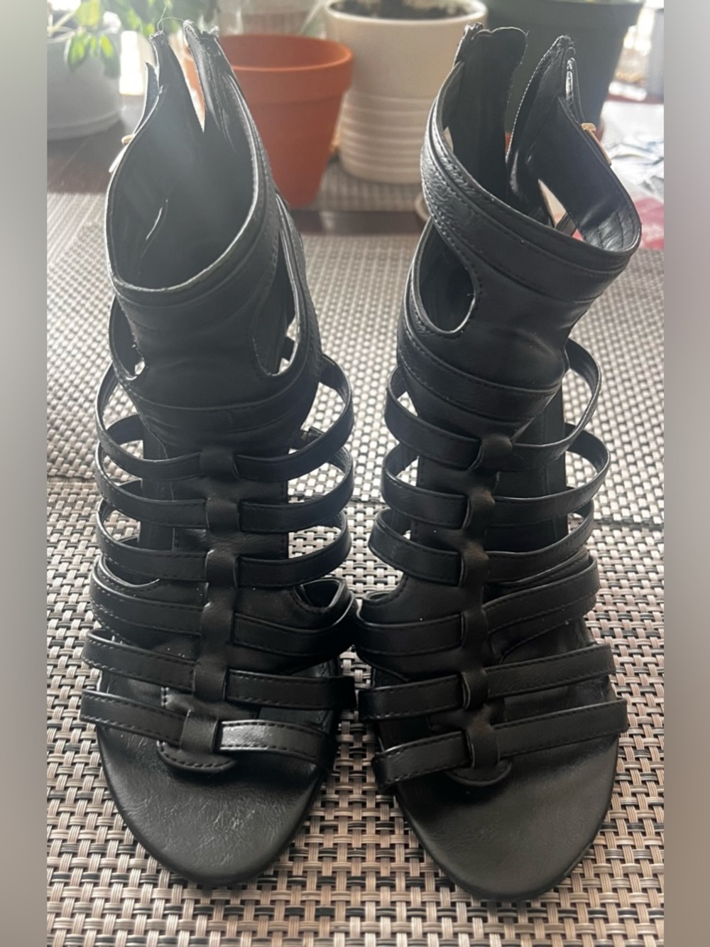 Express Black Strappy High Heel Sandals